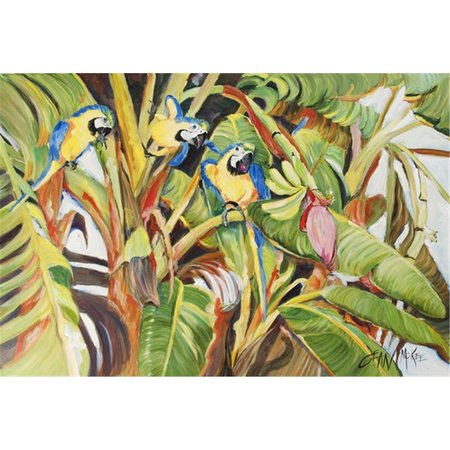 CAROLINES TREASURES Three Blue Parrots Fabric Placemat JMK1010PLMT